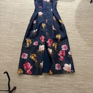 Sachin + Babi Navy Maxi Dress with Pink and Yellow Floral Print
